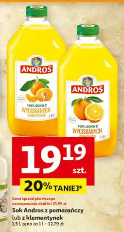 Auchan Sok klementynka Andros oferta