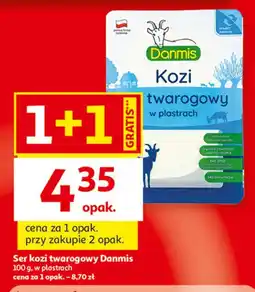 Auchan Ser kozi twarogowy plastry Danmis oferta