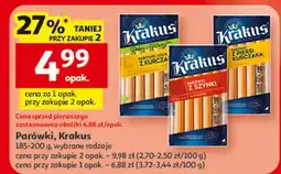 Auchan Parówki z piersi kurczaka Krakus Animex oferta