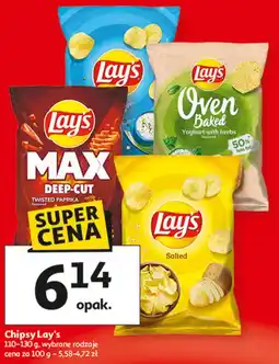 Auchan Chipsy czerwona papryka Lay's Maxx Mocno Pogięte oferta
