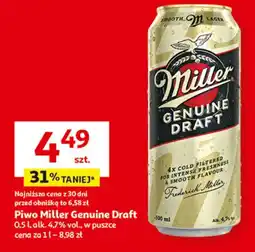 Auchan Piwo Miller Genuine Draft oferta