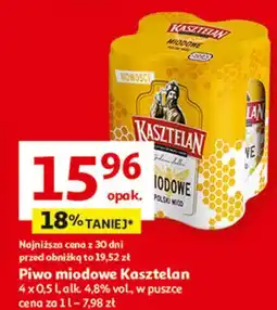 Auchan Piwo Kasztelan Miodowe oferta