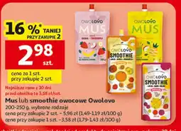 Auchan Smoothie jabłko-banan-malina Owolovo oferta