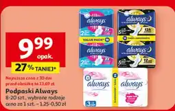 Auchan Podpaski sensitive night Always Ultra oferta
