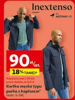 Auchan Kurtka męska parka rozm. s-3xl Inextenso By Auchan oferta