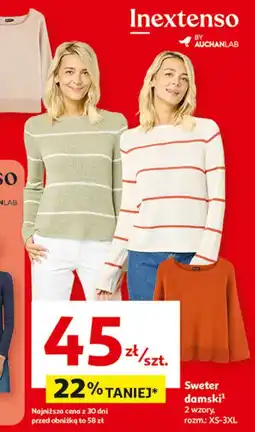 Auchan Sweter damski xs-3xl Inextenso By Auchan oferta