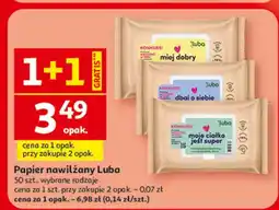 Auchan Papier nawilżany woda aloesowa Luba oferta