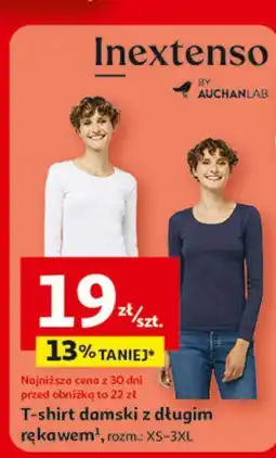 Auchan T-shirt damski z długim rękawem Inextenso By Auchan oferta
