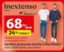 Auchan Spodnie jeansowe 28-38/40-50 Inextenso By Auchan oferta