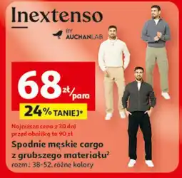 Auchan Spodnie męskie cargo Inextenso By Auchan oferta