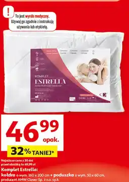 Auchan Komplet pościeli estrella 160 x 200 + 50 60 cm oferta