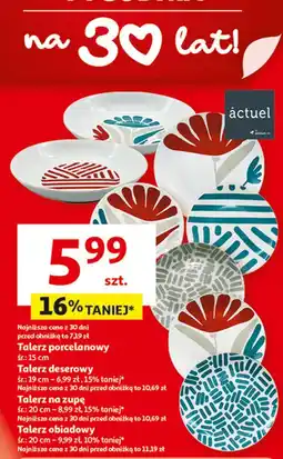 Auchan Talerz obiadowy 20 cm Actuel oferta