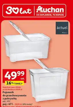 Auchan Pojemnik do przechowywania 67 l Actuel oferta