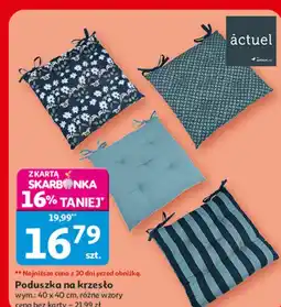 Auchan Poduszka na krzesło 40 x cm Actuel oferta