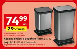 Auchan Kosz na śmieci paso z pedałem 40 l Rotho oferta