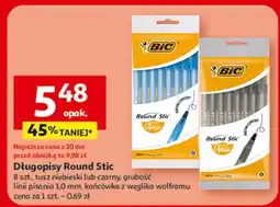Auchan Długopis round stick classic czarny Bic Round Stick oferta