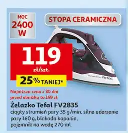 Auchan Żelazko fv2835 Tefal oferta