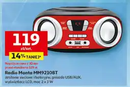 Auchan Radioodtwarzacz mm9210bt chilli Manta oferta