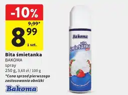 Intermarche Bita śmietanka BAKOMA spray oferta