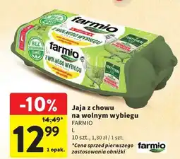 Intermarche Jaja z chowu na wolnym wybiegu FARMIO oferta