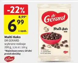 Intermarche Malti Keks DR GERARD wybrane rodzaje oferta