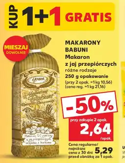 Kaufland Babuni Makaron z jaj przepiórczych oferta