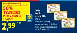 Lidl Masło Pilos Masło ekstra 83% oferta