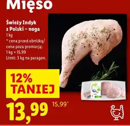 Lidl Mięso Świeży Indyk z Polski - noga oferta