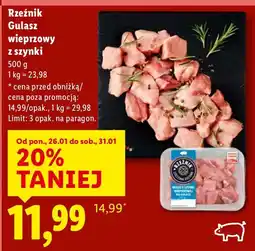 Lidl Mięso Rzeźnik Gulasz wieprzowy z szynki oferta