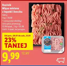 Lidl Mięso Rzeźnik Mięso mielone z łopatki i boczku oferta