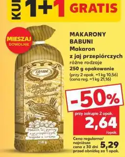 Kaufland MAKARONY BABUNI Makaron z jaj przepiórczych oferta