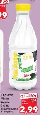 Kaufland ŁACIATE Mleko świeże 2% tł. pasteryzowane 1 l butelka oferta