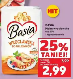 Kaufland BASIA Mąka wrocławska typ 500 1 kg opakowanie oferta