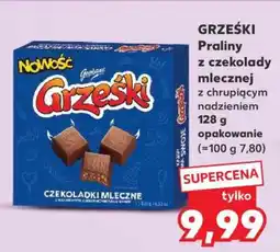 Kaufland GRZEŚKI Praliny z czekolady mlecznej z chrupiącym nadzieniem 128 g opakowanie oferta