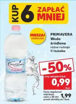 Kaufland PRIMAVERA Woda źródlana różne rodzaje 1l butelka oferta