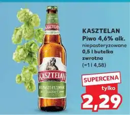 Kaufland KASZTELAN Piwo 4,6% alk. niepasteryzowane 0,5 l butelka zwrotna oferta