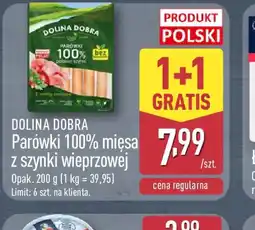 ALDI Dolina Dobra Parówki 100% mięsa z szynki wieprzowej oferta