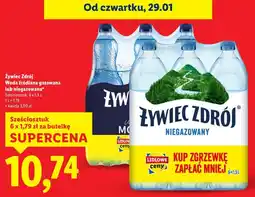 Lidl Żywiec Zdrój Woda źródlana gazowana lub niegazowana oferta