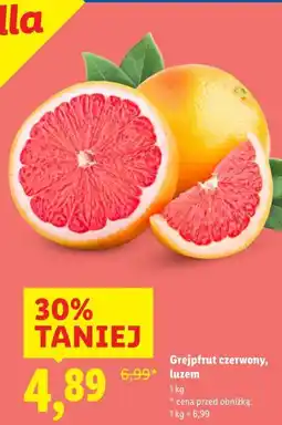 Lidl Grejpfrut czerwony, luzem (1kg) oferta