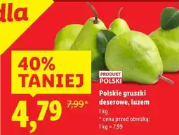 Lidl Polskie gruszki deserowe, luzem oferta