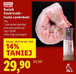 Lidl Rzeźnik Polski królik – tuszka z podrobami oferta
