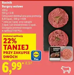 Lidl Rzeźnik Burgery wołowe oferta