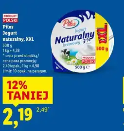 Lidl Pilos Jogurt naturalny, XXL oferta