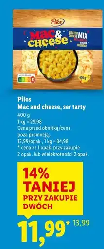 Lidl Pilos Mac and cheese, ser tarty oferta