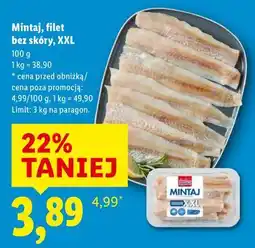 Lidl Mintaj, filet bez skóry, XXL oferta