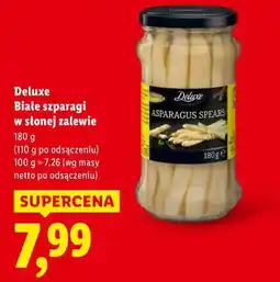 Lidl Deluxe Białe szparagi w słonej zalewie oferta