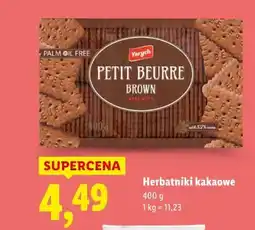 Lidl Herbatniki kakaowe Varach Petit Beurre Brown oferta