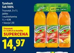 Lidl Tymbark Sok 100% (3 x 1L) oferta