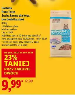 Lidl Coshida Pure Taste sucha karma dla kota, bez dodatku zbóż oferta