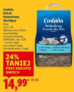 Lidl Coshida Żwirek bentonitowy zbrylający oferta